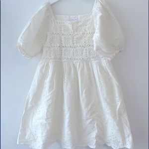 Zara swiss embroidered eyelet dress